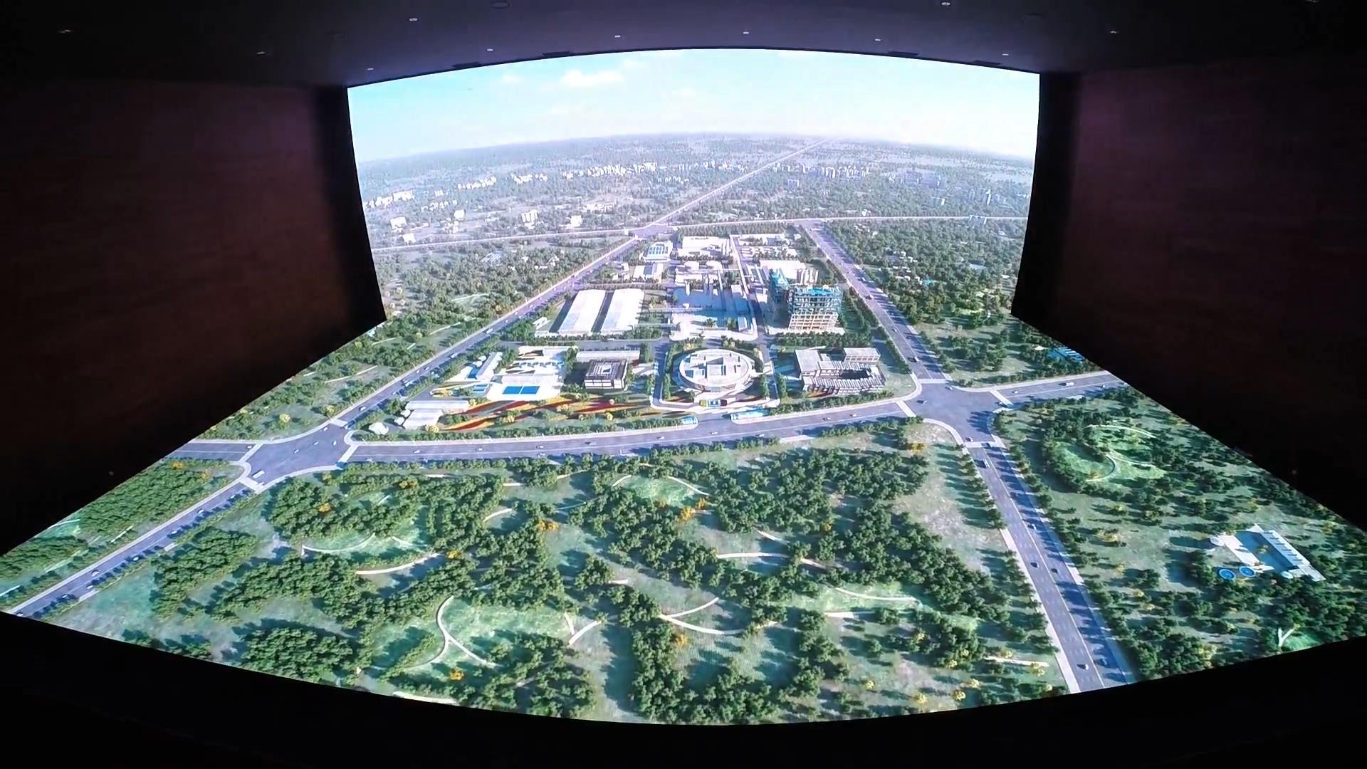 天津沉浸式四折幕片源,CAVE空间三折幕五折幕数字投影沙盘